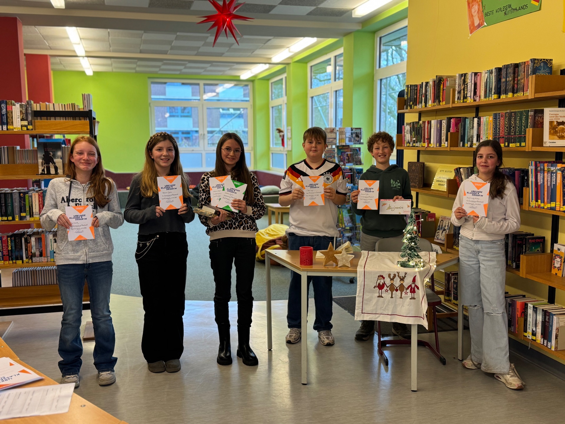 Teilnehmende am Vorlesewettbewerb 2025